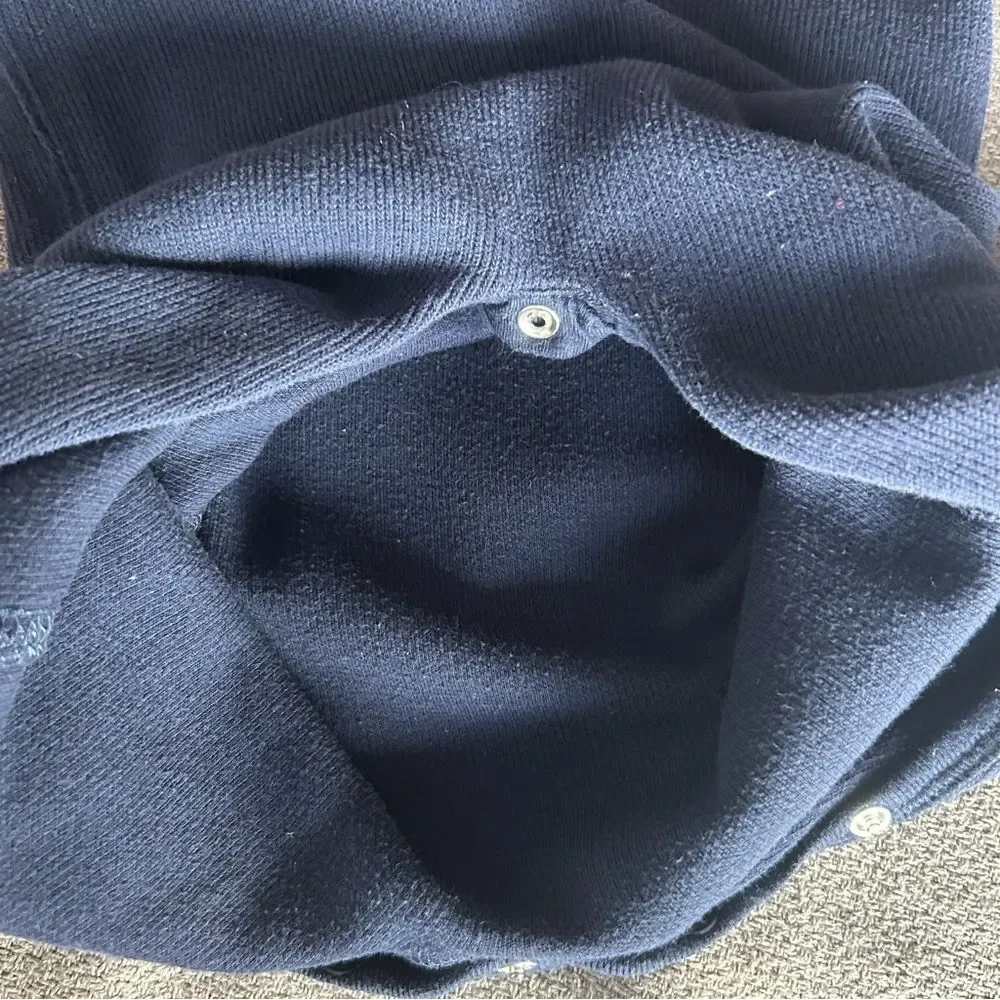 Ralph Lauren Knit One Piece Footie Navy Blue Size 6 Months